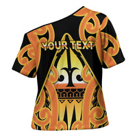 Personalised New Zealand Te Tairawhiti Cross Shoulder Shirt Maori Koru Pattern LT05 - Polynesian Pride