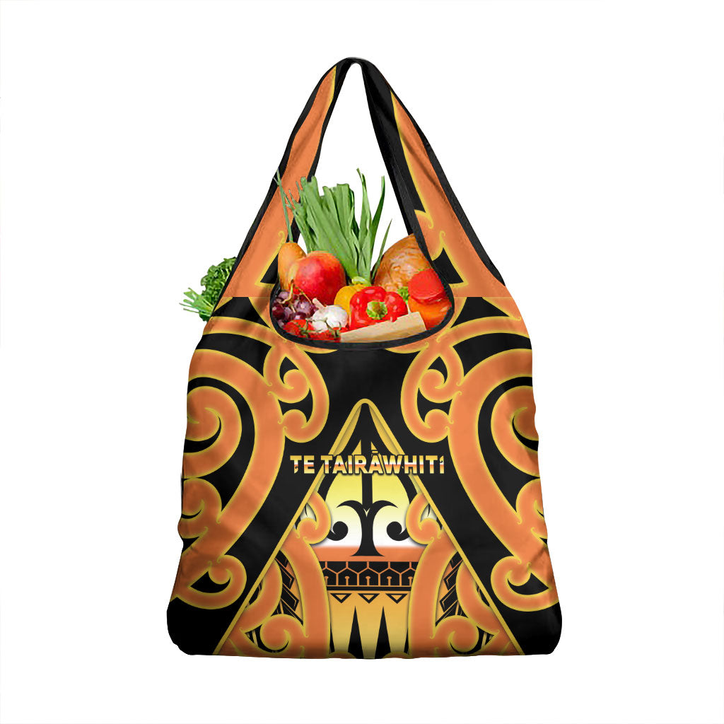 New Zealand Te Tairawhiti Grocery Bag Maori Koru Pattern LT05 1-pack One Size Orange - Polynesian Pride