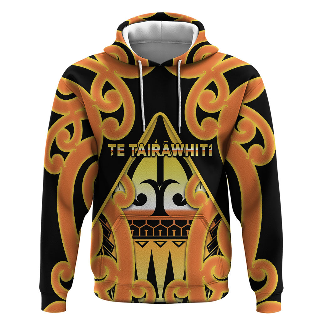 Personalised New Zealand Te Tairawhiti Hoodie Maori Koru Pattern LT05 Pullover Hoodie Orange - Polynesian Pride