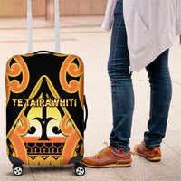 New Zealand Te Tairawhiti Luggage Cover Maori Koru Pattern LT05 Orange - Polynesian Pride