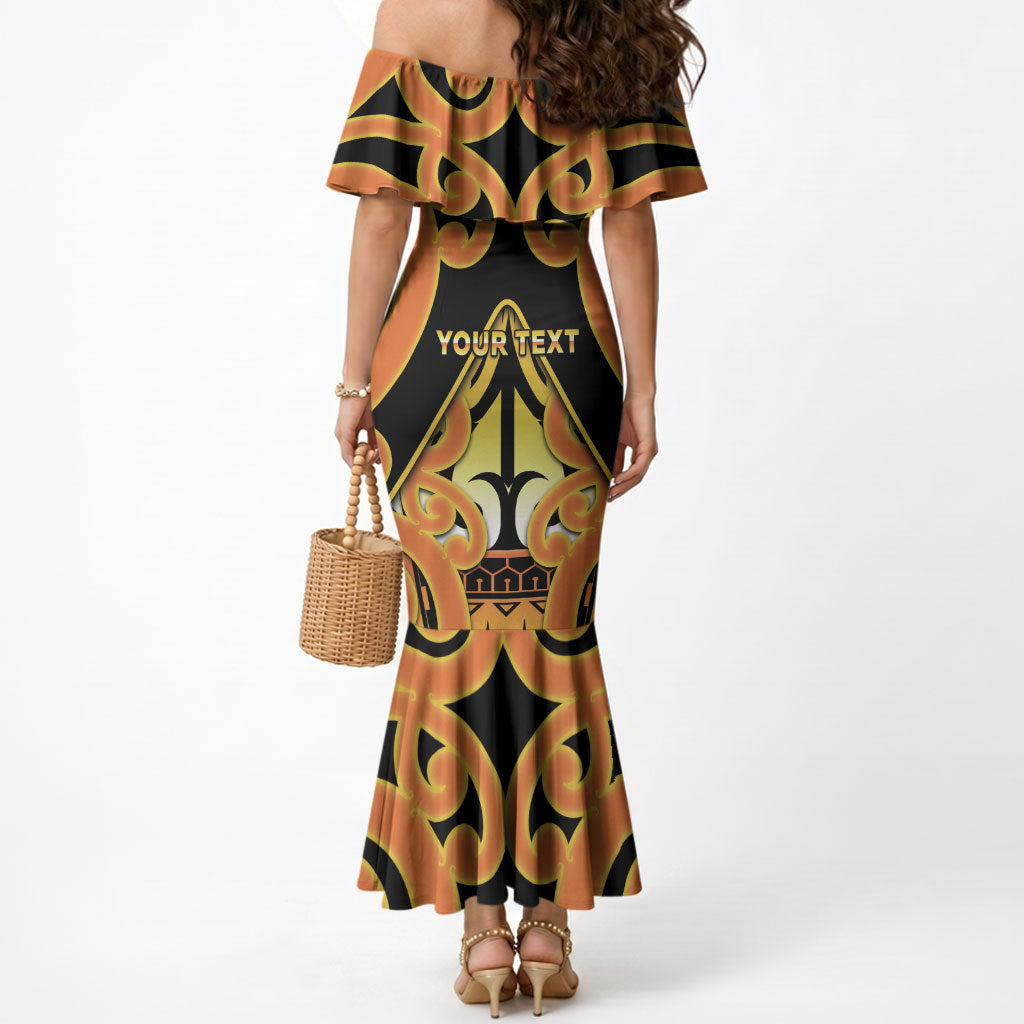 Personalised New Zealand Te Tairawhiti Mermaid Dress Maori Koru Pattern LT05 - Polynesian Pride