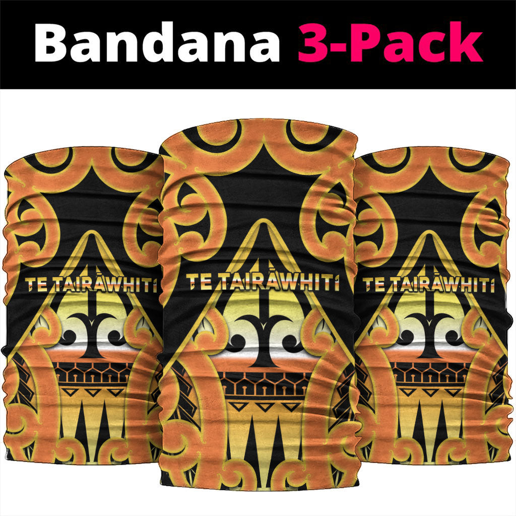 New Zealand Te Tairawhiti Neck Gaiter Maori Koru Pattern LT05 package One Size: 25*50cm Orange - Polynesian Pride