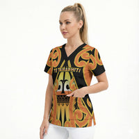 Personalised New Zealand Te Tairawhiti Scrub Top Maori Koru Pattern LT05 - Polynesian Pride