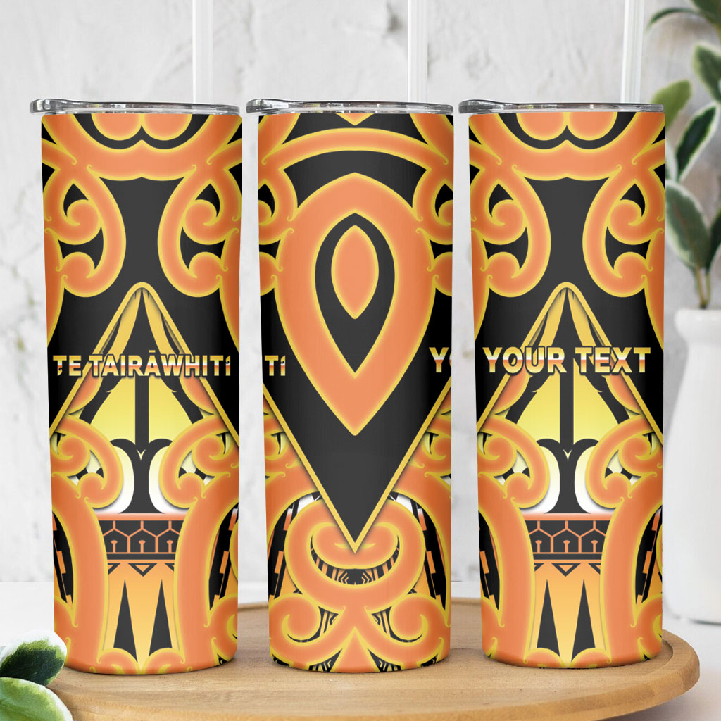 Personalised New Zealand Te Tairawhiti Skinny Tumbler Maori Koru Pattern LT05 - Polynesian Pride