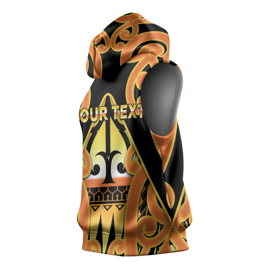 Personalised New Zealand Te Tairawhiti Sleeveless Hoodie Maori Koru Pattern LT05 - Polynesian Pride
