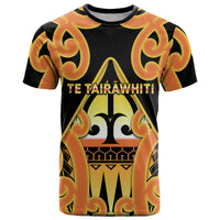 Personalised New Zealand Te Tairawhiti T Shirt Maori Koru Pattern LT05 Orange - Polynesian Pride