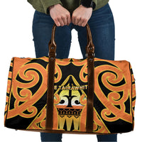 New Zealand Te Tairawhiti Travel Bag Maori Koru Pattern LT05 Orange - Polynesian Pride