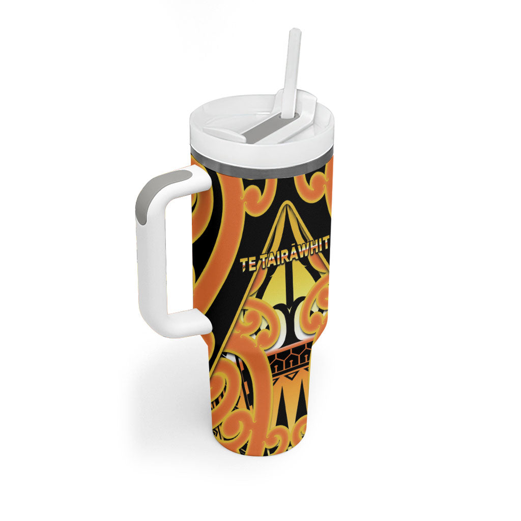Personalised New Zealand Te Tairawhiti Tumbler With Handle Maori Koru Pattern LT05 - Polynesian Pride