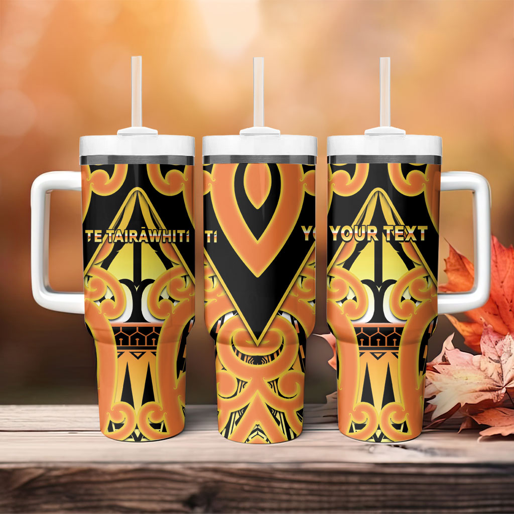Personalised New Zealand Te Tairawhiti Tumbler With Handle Maori Koru Pattern LT05 - Polynesian Pride