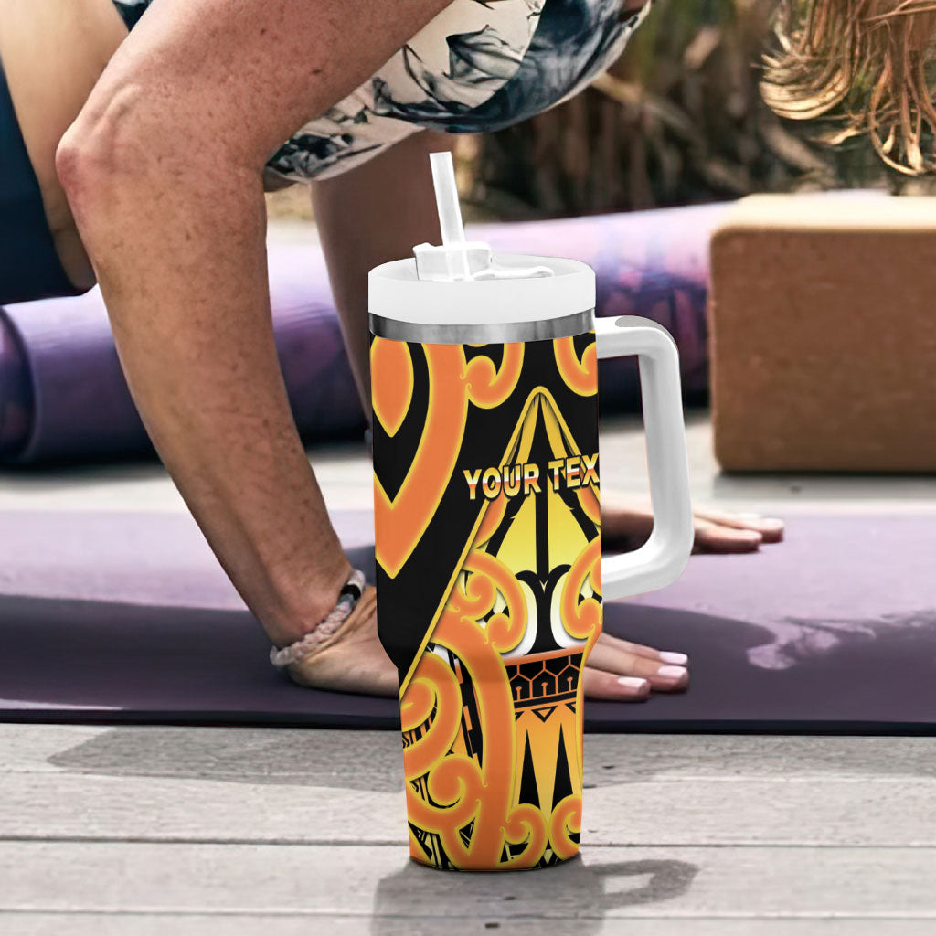 Personalised New Zealand Te Tairawhiti Tumbler With Handle Maori Koru Pattern LT05 - Polynesian Pride