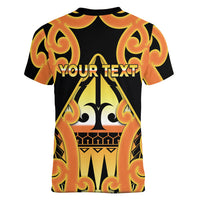 Personalised New Zealand Te Tairawhiti Women V-Neck T-Shirt Maori Koru Pattern LT05 - Polynesian Pride