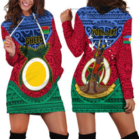 Personalized Vanuatu Shefa Province Hoodie Dress Coat Of Arms And Namele Fern Polynesian Pattern LT05 - Polynesian Pride