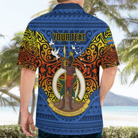 Personalized Vanuatu Tafea Province Hawaiian Shirt Coat Of Arms And Namele Fern Polynesian Pattern LT05 - Polynesian Pride