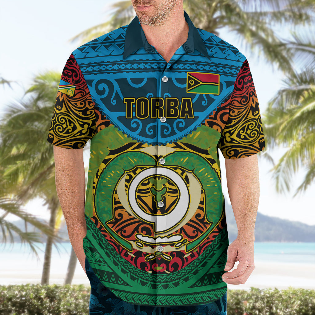 Personalized Vanuatu Torba Province Hawaiian Shirt Vanuatuan Coat Of Arms Polynesian Pattern LT05 - Polynesian Pride