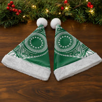 Cook Islands Gospel Day Christmas Santa Hat Green Tribal Curves LT05 - Polynesian Pride