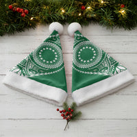 Cook Islands Gospel Day Christmas Santa Hat Green Tribal Curves LT05 - Polynesian Pride