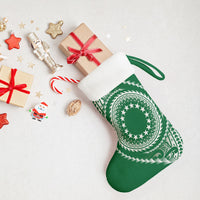 Cook Islands Gospel Day Christmas Stocking Green Tribal Curves LT05 - Polynesian Pride