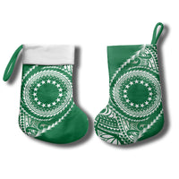 Cook Islands Gospel Day Christmas Stocking Green Tribal Curves LT05 - Polynesian Pride