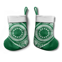 Cook Islands Gospel Day Christmas Stocking Green Tribal Curves LT05 - Polynesian Pride