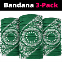 Cook Islands Gospel Day Neck Gaiter Green Tribal Curves LT05 package One Size: 25*50cm Green - Polynesian Pride