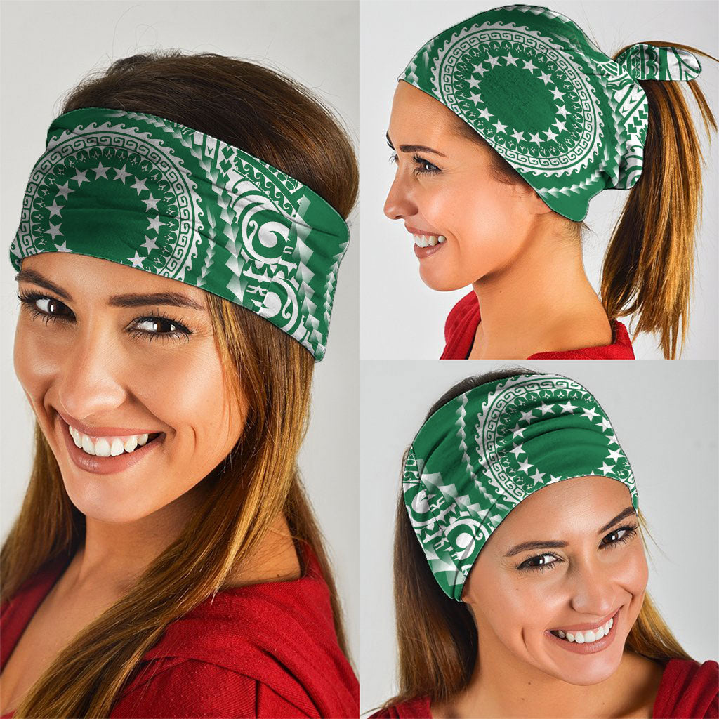 Cook Islands Gospel Day Neck Gaiter Green Tribal Curves LT05 - Polynesian Pride