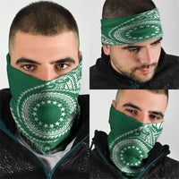 Cook Islands Gospel Day Neck Gaiter Green Tribal Curves LT05 - Polynesian Pride