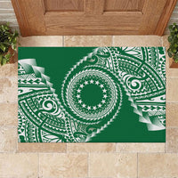Cook Islands Gospel Day Rubber Doormat Green Tribal Curves LT05 Green - Polynesian Pride