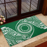 Cook Islands Gospel Day Rubber Doormat Green Tribal Curves LT05 - Polynesian Pride