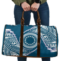 Cook Islands Gospel Day Travel Bag Blue Tribal Curves LT05 Blue - Polynesian Pride