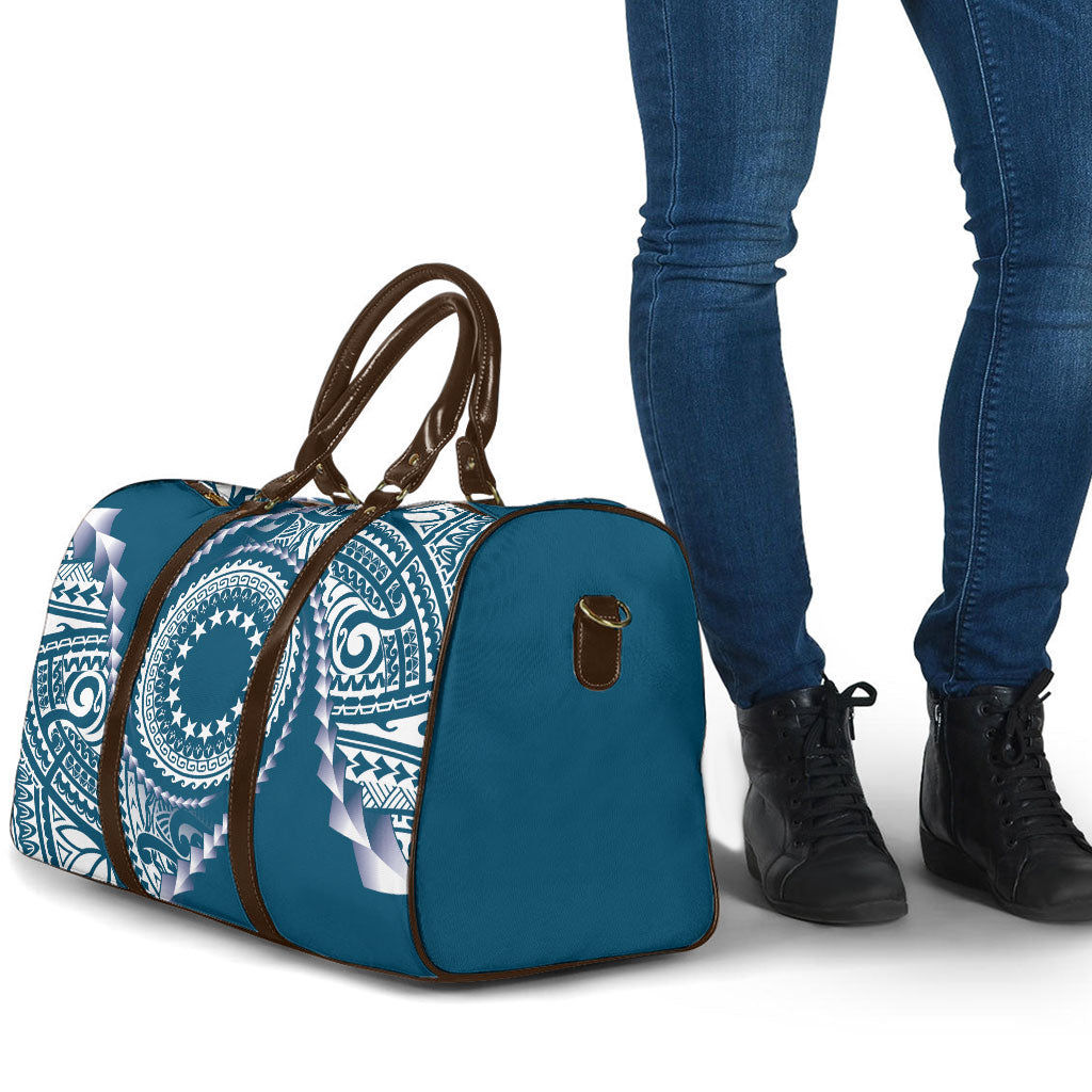 Cook Islands Gospel Day Travel Bag Blue Tribal Curves LT05 - Polynesian Pride