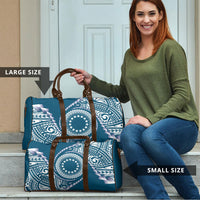 Cook Islands Gospel Day Travel Bag Blue Tribal Curves LT05 - Polynesian Pride