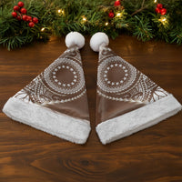 Cook Islands Gospel Day Christmas Santa Hat Brown Tribal Curves LT05 - Polynesian Pride