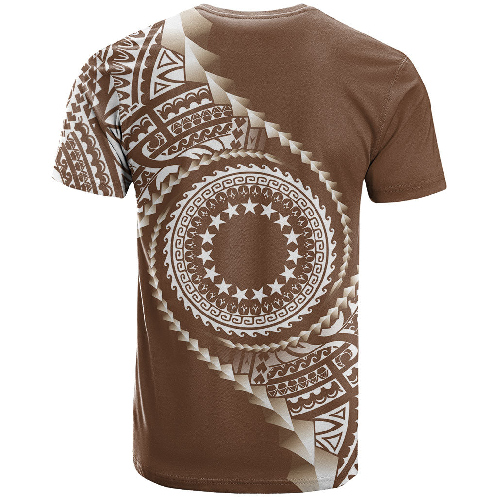 Cook Islands Gospel Day T Shirt Brown Tribal Curves LT05 - Polynesian Pride