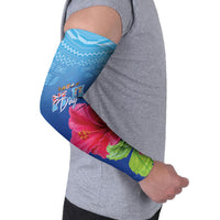 Bula Fiji Day Arm Sleeves Traditional Tapa Pattern With Hibiscus LT05 - Polynesian Pride