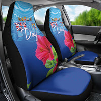 Bula Fiji Day Car Seat Cover Traditional Tapa Pattern With Hibiscus LT05 - Polynesian Pride