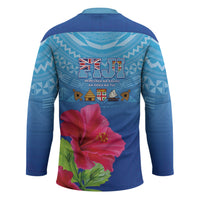 Bula Fiji Day Hockey Jersey Traditional Tapa Pattern With Hibiscus LT05 - Polynesian Pride
