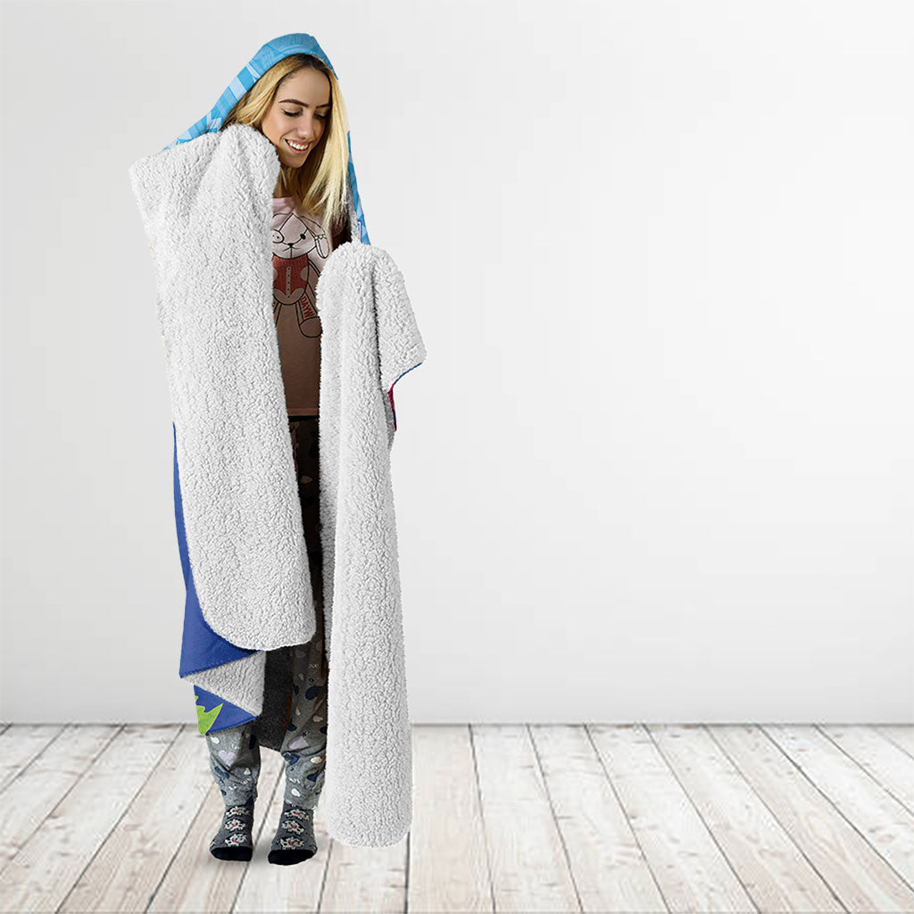 Bula Fiji Day Hooded Blanket Traditional Tapa Pattern With Hibiscus LT05 - Polynesian Pride