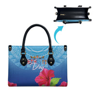 Bula Fiji Day Leather Bag Traditional Tapa Pattern With Hibiscus LT05 - Polynesian Pride