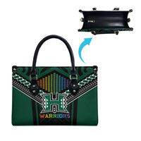 Hawaii Warriors Football Leather Bag Rainbow Kakau Pattern Black LT05 - Polynesian Pride