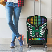 Hawaii Warriors Football Luggage Cover Rainbow Kakau Pattern Black LT05 - Polynesian Pride