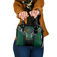 Hawaii Warriors Football Shoulder Handbag Rainbow Kakau Pattern Black LT05 One Size Black - Polynesian Pride