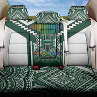 Hawaii Warriors Football Back Car Seat Cover Rainbow Kakau Pattern Green LT05 One Size Green - Polynesian Pride