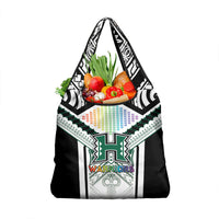 Hawaii Warriors Football Grocery Bag Rainbow Kakau Pattern White LT05 1-pack One Size White - Polynesian Pride