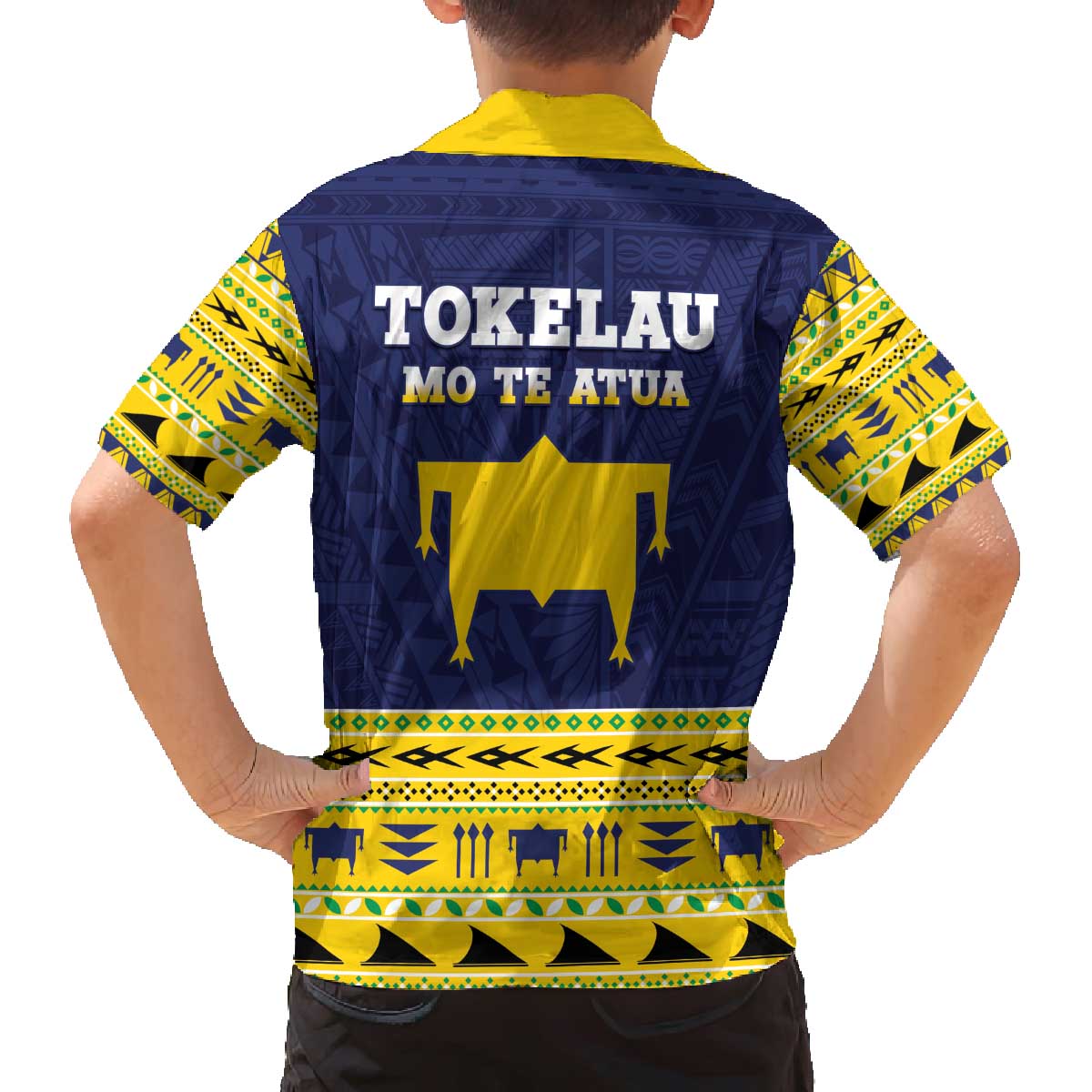 Tokelau Christmas Family Matching Off The Shoulder Long Sleeve Dress and Hawaiian Shirt Tokelauan Turtle Santa Sleigh LT05 - Polynesian Pride
