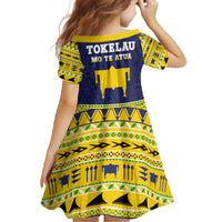 Tokelau Christmas Family Matching Off The Shoulder Long Sleeve Dress and Hawaiian Shirt Tokelauan Turtle Santa Sleigh LT05 - Polynesian Pride