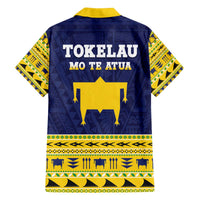 Tokelau Christmas Family Matching Off The Shoulder Long Sleeve Dress and Hawaiian Shirt Tokelauan Turtle Santa Sleigh LT05 - Polynesian Pride