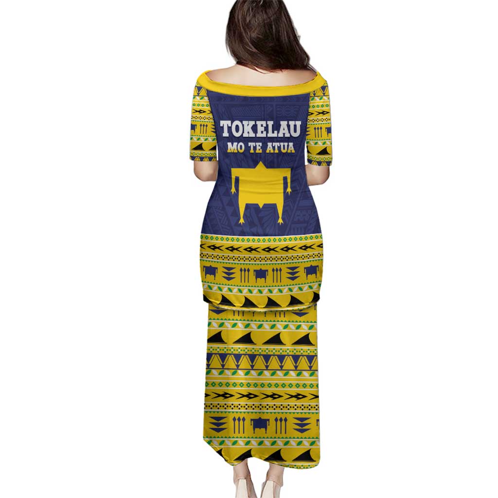 Tokelau Christmas Family Matching Puletasi and Hawaiian Shirt Tokelauan Turtle Santa Sleigh LT05 - Polynesian Pride