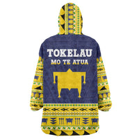 Tokelau Christmas Wearable Blanket Hoodie Tokelauan Turtle Santa Sleigh LT05 - Polynesian Pride