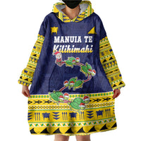 Tokelau Christmas Wearable Blanket Hoodie Tokelauan Turtle Santa Sleigh LT05 - Polynesian Pride