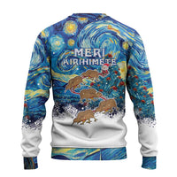 New Zealand Christmas Ugly Christmas Sweater Kiwis Santa Sleigh Starry Night Style LT05 - Polynesian Pride